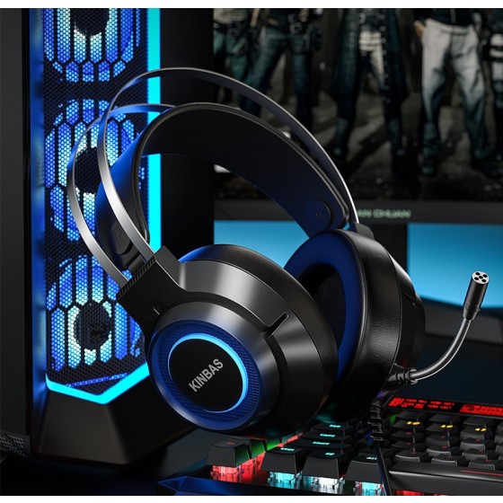 Ordinateur casque casque wrangler jeux câblés esports spéciaux 7.1 earmuds USB avec microphone 2 en 1