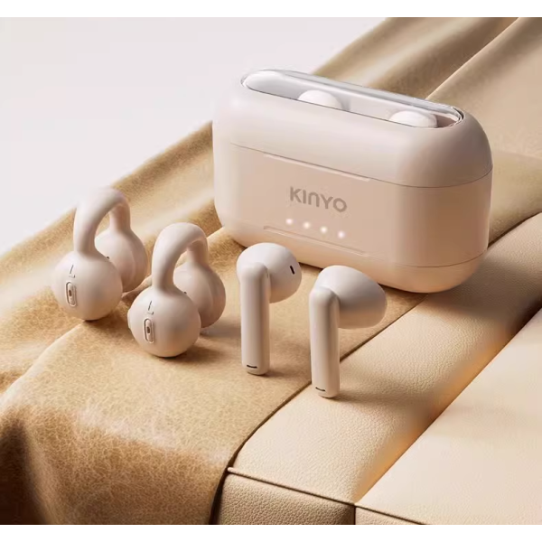 Bluetooth double casque 2025 nouveau type de clip d\'oreille sans fil semi-dans l\'oreille 2 en 1 longue durée