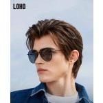 LOHO2026 lunettes de soleil polarisées homme conduite spécial pilote monture lunettes de soleil pêche anti-uv myopie