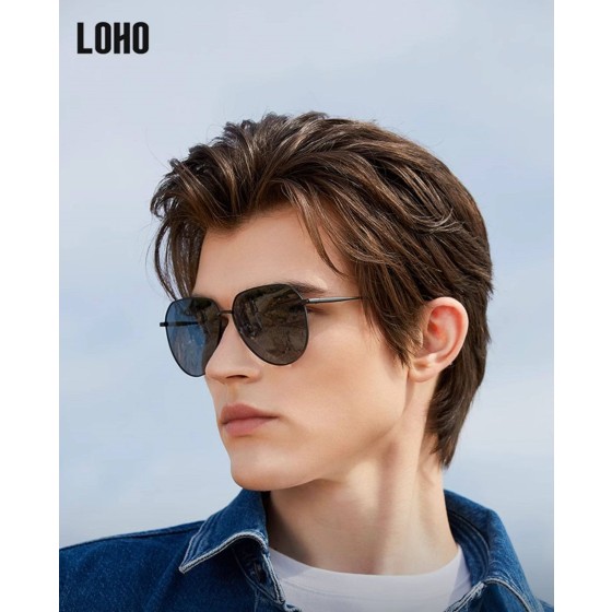 LOHO2026 lunettes de soleil polarisées homme conduite spécial pilote monture lunettes de soleil pêche anti-uv myopie