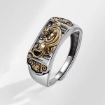 Wives apatowice anneau homme niche design lumière luxe luxe luxe opulence argent ajustable bouffe bracelet bijoux