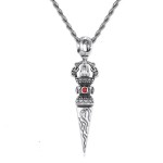 S925 argent sterling downlord pilon collier pendentif pendentif style vintage faire vieux pays tendance homme personnalité mode niche