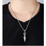 S925 argent sterling downlord pilon collier pendentif pendentif style vintage faire vieux pays tendance homme personnalité mode niche