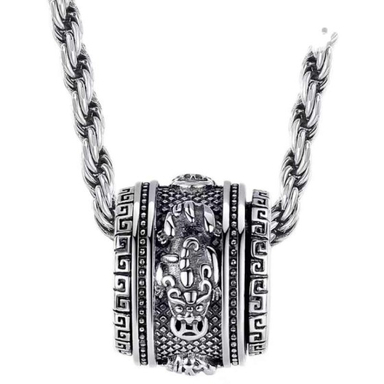 Ferdinand ferdinand transfert perle pendentif six mots vérité homme femme vintage collier marée niche minimaliste chandail titane acier