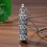 Argent sterling peut être ouvert gau boîte pendentif homme et femme collier vintage faire le vieux pays tendance personnalité mode niche design luxe léger