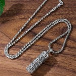 Argent sterling peut être ouvert gau boîte pendentif homme et femme collier vintage faire le vieux pays tendance personnalité mode niche design luxe léger