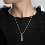 Argent sterling peut être ouvert gau boîte pendentif homme et femme collier vintage faire le vieux pays tendance personnalité mode niche design luxe léger
