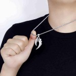 S925 argent sterling collier de dents de loup flammé sarrache-chic articles de personnalité pendentif pendentif simple tendance beau et polyvalent accessoires
