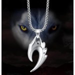 S925 argent sterling collier de dents de loup flammé sarrache-chic articles de personnalité pendentif pendentif simple tendance beau et polyvalent accessoires