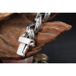 Mode vintage croix titane acier bracelet homme haut de gamme sens dominateur personnalité japonais coréen punk hipster basket-ball hipster main accessoires