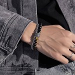 Bracelet homme homme trendy premium senses trendy homme transbordement bracelet perle homme perle obsidienne main string main accessoires