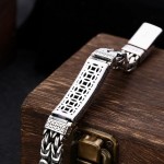 925 plaqué argent vintage wiliwilienne bracelet grossier homme domination tendance bracelet de personnalité