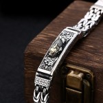 925 plaqué argent vintage wiliwilienne bracelet grossier homme domination tendance bracelet de personnalité