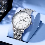 Swiss genuine mécanique montre homme automatique 2025 nouveau casual blu-ray imperméable à l\'eau lumineux bracelet en acier pour hommes