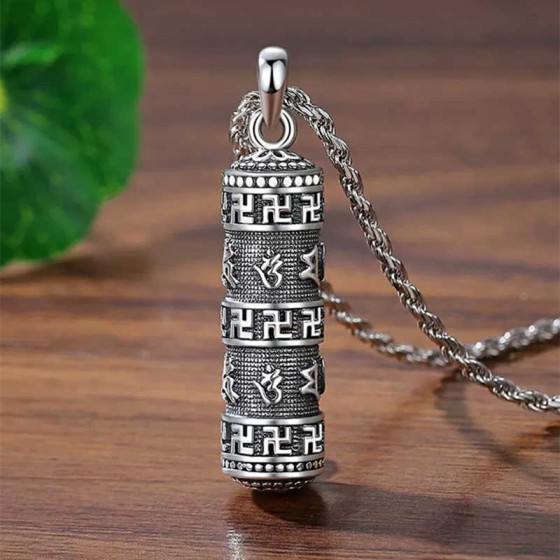 Argent sterling peut être ouvert gau boîte pendentif homme et femme collier vintage faire le vieux pays tendance personnalité mode niche design luxe léger