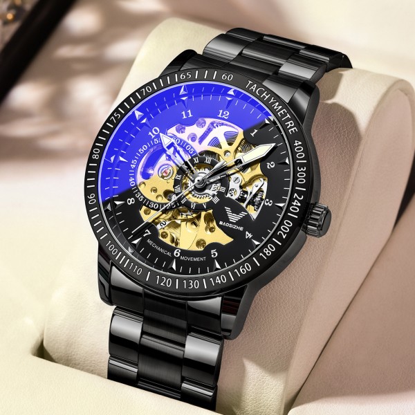 Toutes les montres de marque importées montres mécaniques pour hommes tendance étudiante ajouré entièrement automatique top 10 imperméables hommes marque positive
