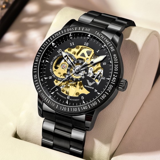 Toutes les montres de marque importées montres mécaniques pour hommes tendance étudiante ajouré entièrement automatique top 10 imperméables hommes marque positive