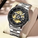 Toutes les montres de marque importées montres mécaniques pour hommes tendance étudiante ajouré entièrement automatique top 10 imperméables hommes marque positive