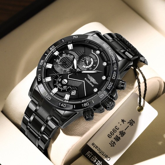 Noir samurai montres homme mécanique nouveau adolescent étudiant lycée marque positive top 10 imperméable homme montres de luxe