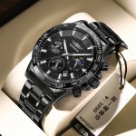Noir samurai montres homme mécanique nouveau adolescent étudiant lycée marque positive top 10 imperméable homme montres de luxe