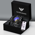 Noir samurai montres hommes marque positive automatique mécanique horlogerie Suisse hommes imperméable lumineux étudiant homme